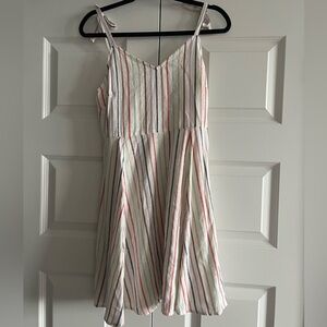 Striped linen dress